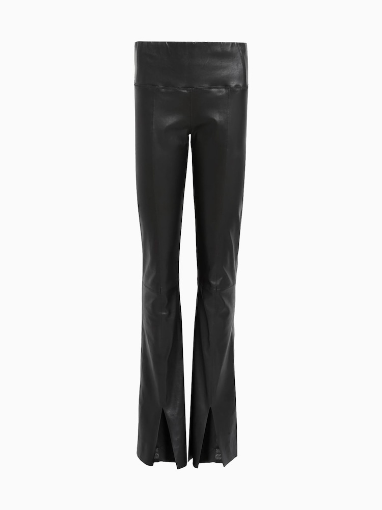 AllSaints Black Cora Flare Leggings - Image 6 of 6