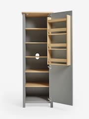Dove Grey Malvern Medium Oak Effect Kitchen Larder Cupboard - Image 5 of 8