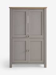 Dove Grey Malvern Oak Effect Corner Hideaway Desk - Image 1 of 3