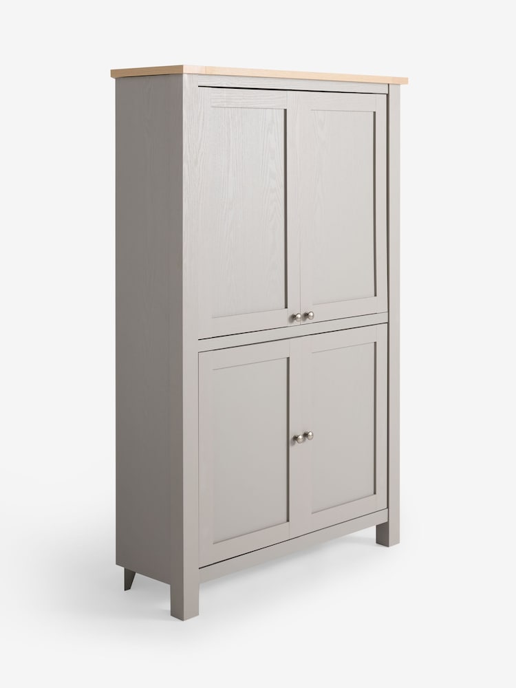 Dove Grey Malvern Oak Effect Corner Hideaway Desk - Image 3 of 3 Dove Grey Malvern Oak Effect Corner Hideaway Desk - Image 3 of 3
