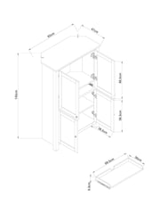 Dove Grey Malvern Oak Effect Corner Hideaway Desk - Image 4 of 9