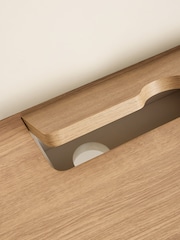 Cream Malvern Oak Effect Large Desk - Image 10 of 10