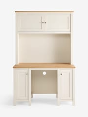 Cream Malvern Oak Effect Storage Desk - Image 6 of 9