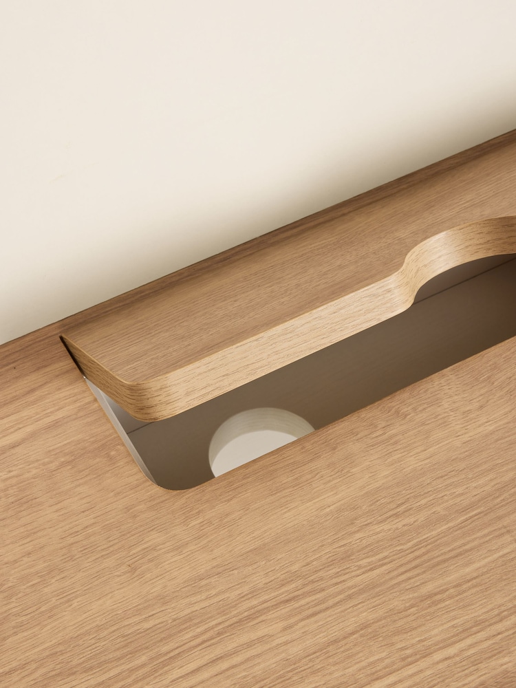 Cream Malvern Oak Effect Storage Desk - Image 9 of 9