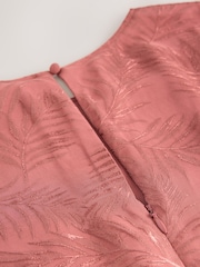 Dusky Pink Mini Drapey Long Sleeve Asymmetric Dress - Image 3 of 3