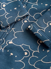 Navy Bear Baby Fleece Lined Sleepsuit - Image 5 of 7