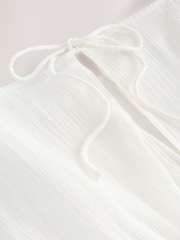 White Shirred Waist Playsuit - Image 7 of 7