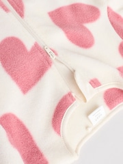 Pink 4 Pack Baby Micro Fleece Two Way Zip Sleepsuits - Image 10 of 13