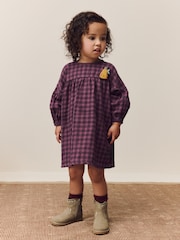 Purple Check Character Cotton Dress (3mths-8yrs) - Image 1 of 10
