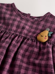 Purple Check Character Cotton Dress (3mths-8yrs) - Image 6 of 10