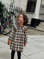 Red/Green Check Long Sleeve Collar Dress (3mths-8yrs) - Image 1 of 12