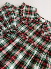 Red/Green Check Long Sleeve Collar Dress (3mths-8yrs) - Image 12 of 12