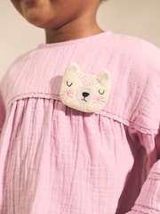 Pink Character Textured Dress (3mths-8yrs) - Image 2 of 7