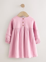 Pink Character Textured Dress (3mths-8yrs) - Image 5 of 7