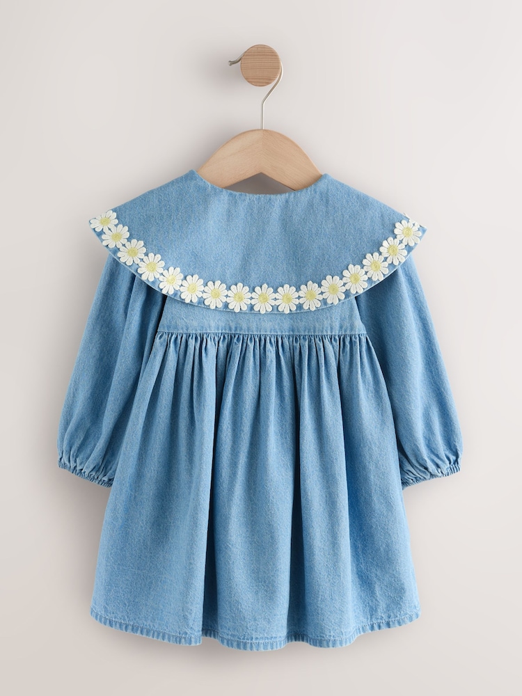 Denim Daisy Collar Dress (3mths-8yrs) - Image 2 of 4