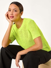 Roman Textured Knit Top - Imagem 1 de 5