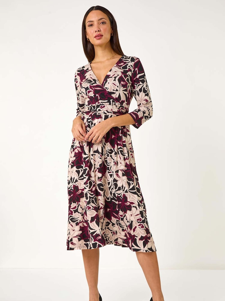 Vestido cruzado midi con estampado floral de Roman - Imagen 1 de 5 Vestido cruzado midi con estampado floral de Roman - Imagen 1 de 5