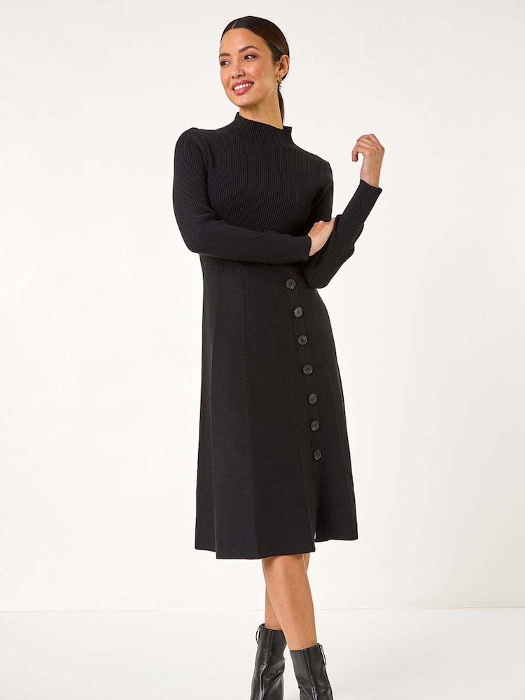 Schwarz - Roman – Strickkleid mit Knopfdetails - Bild 1 von 5 Schwarz - Roman – Strickkleid mit Knopfdetails - Bild 1 von 5