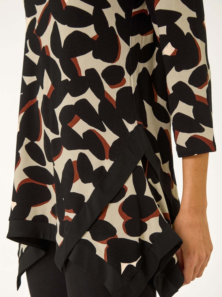 Roman Abstract Print Hanky Hem Tunic - Bild 5 von 5 Roman Abstract Print Hanky Hem Tunic - Bild 5 von 5