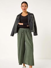 Roman Green Corduroy Wide Leg 100% Cotton Culottes - Image 2 of 5