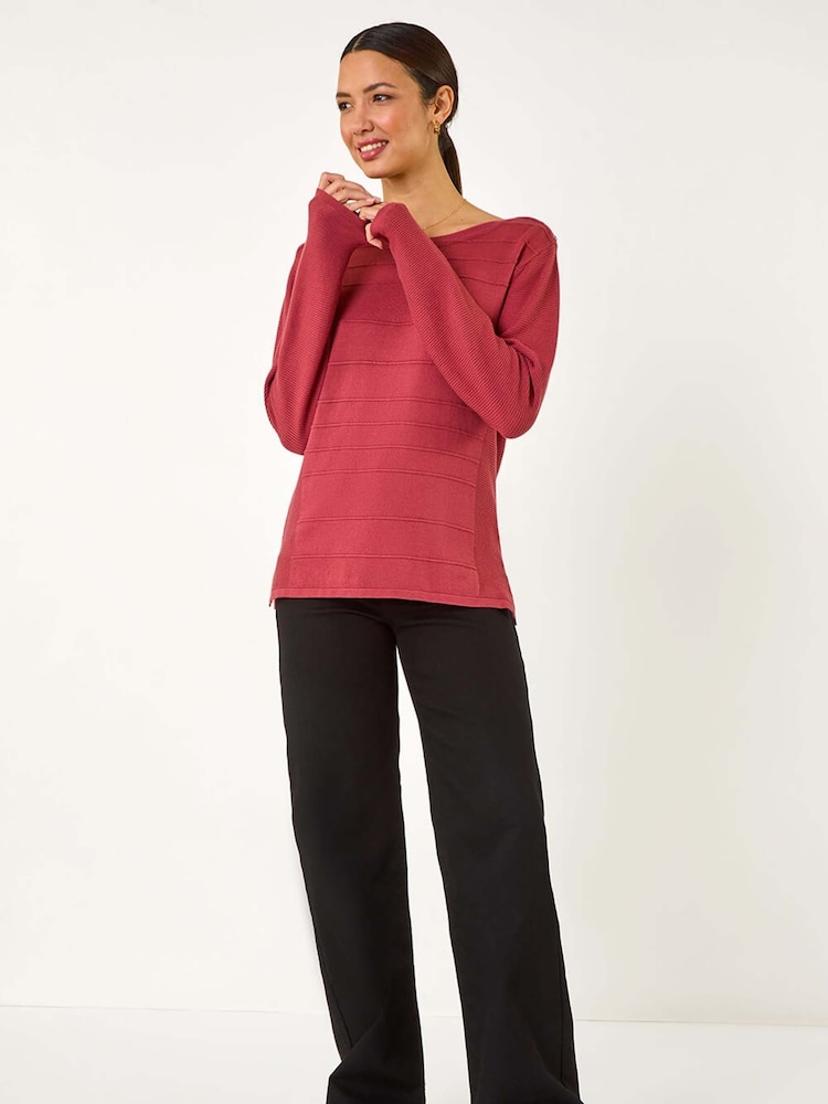 Roman Red Button Detail Ribbed Jumper - Image 2 of 5