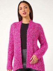 Roman Red Fluffy Sparkle Cardigan - Image 1 of 5