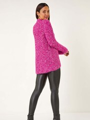Roman Red Fluffy Sparkle Cardigan - Image 3 of 5