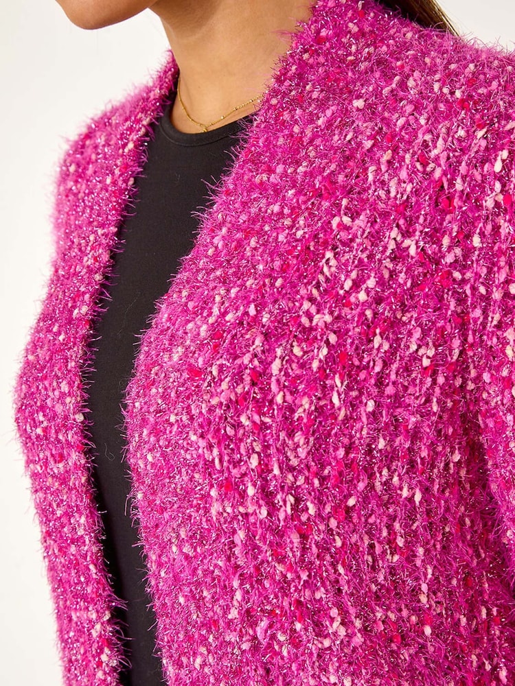 Roman Red Fluffy Sparkle Cardigan - Image 5 of 5 Roman Red Fluffy Sparkle Cardigan - Image 5 of 5