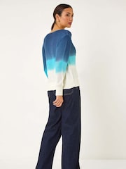 Roman Blue Ombre Stitch Knit Jumper - Image 3 of 5
