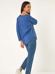 Roman Black Relaxed Necklace Tunic Top - Image 3 of 5