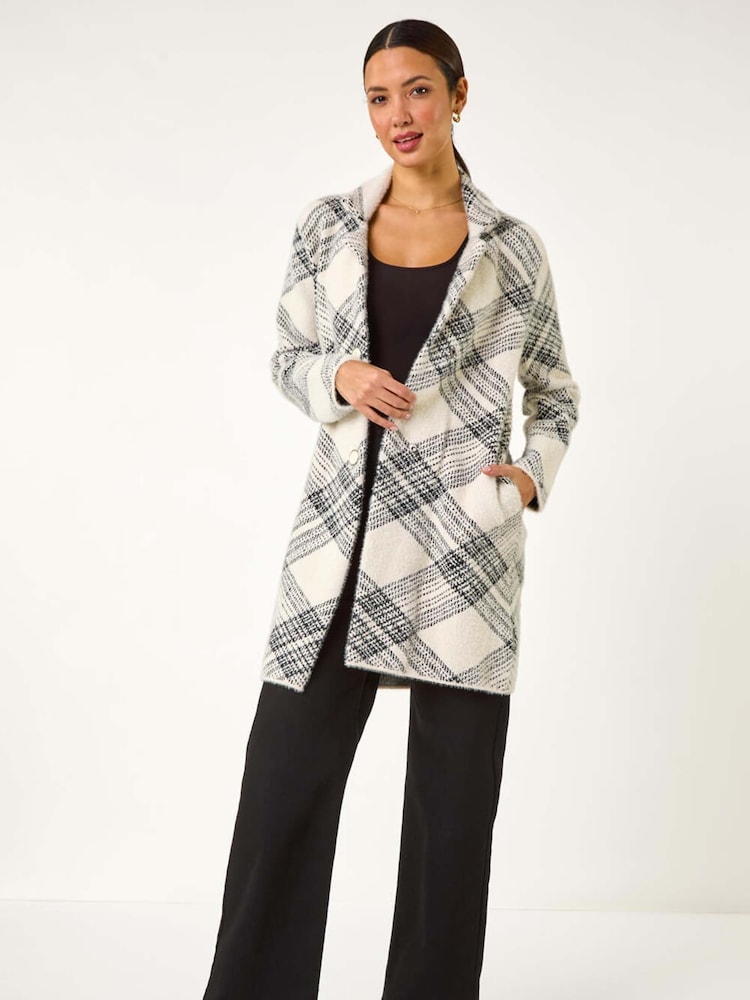 Cardigan à boutons avec col romain Revere - Image 2 of 5
