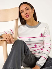 Roman White Star Embroidery Jumper - Image 1 of 5