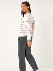 Roman White Star Embroidery Jumper - Image 3 of 5