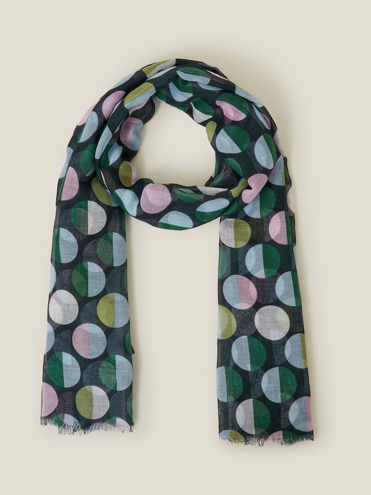 Accessorize Geometrijska polka pika šal; ruta - Slika 1 iz 1