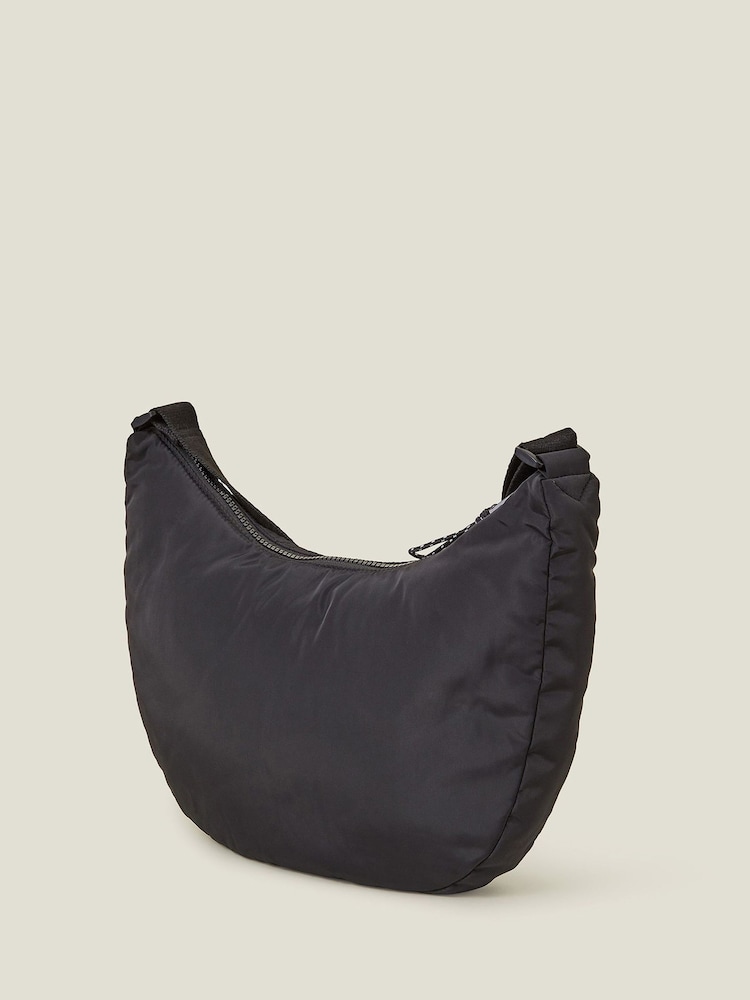 Accessorize Black Large Floral Quilted Sling Bag - Image 3 of 4