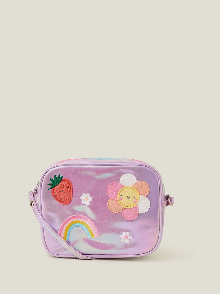 Angels By Accessorize Purple Girls Embroidered Camera Bag - Image 1 of 2