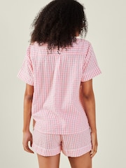 Accessorize Pink Gingham Short 100% Cotton Pyjamas Set - Image 2 of 4