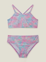 Angels By Accessorize Pink/Blue Girls Mermaid Bikini Set - Image 2 of 4
