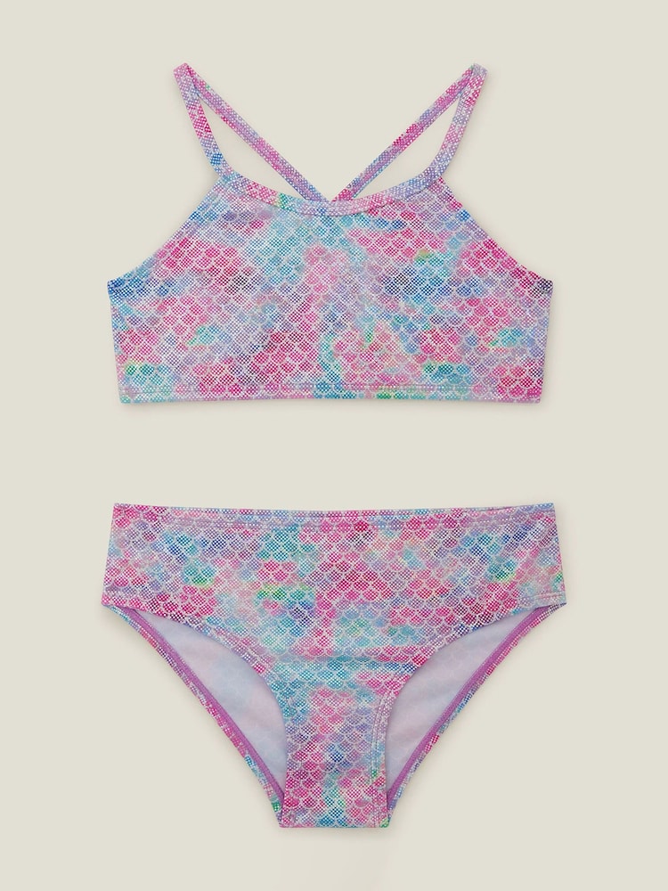 Angels By Accessorize Pink/Blue Girls Mermaid Bikini Set - Image 2 of 4