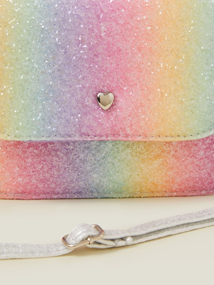Angels By Accessorize Pink Girls Ombre Rainbow Cross-Body Bag - Image 2 of 2