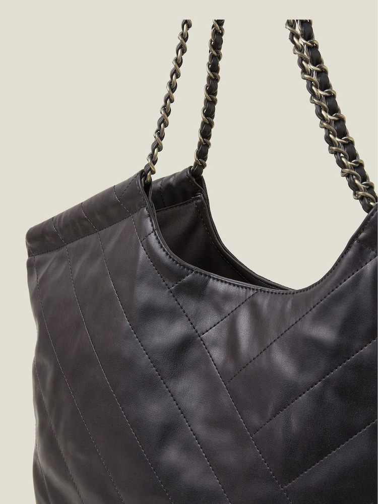črna - Accessorize Veriga Strap Umetno usnje torba za čez ramo - Slika 2 iz 2