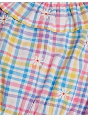 Angels By Accessorize Floral Embroidered Check Bardot Girls Playsuit - صورة 4 من 4