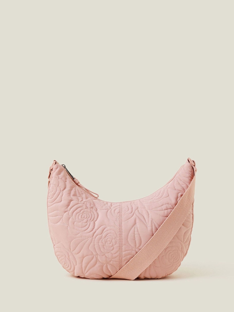 rožnata - Accessorize velika rožast vzorec quilted sling torba - Slika 2 iz 5