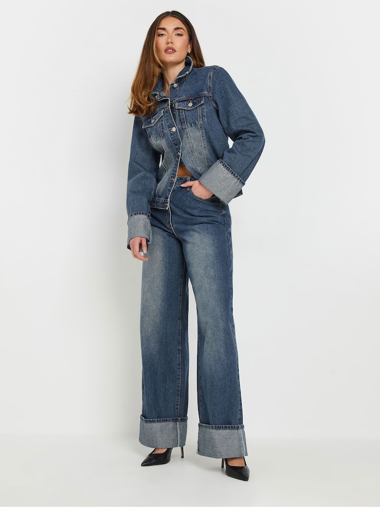 Long Tall Sally Blue Wide Sleeve Denim 100% Cotton Jacket - Image 2 of 5