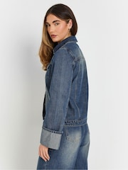 Long Tall Sally Blue Wide Sleeve Denim 100% Cotton Jacket - Image 3 of 5