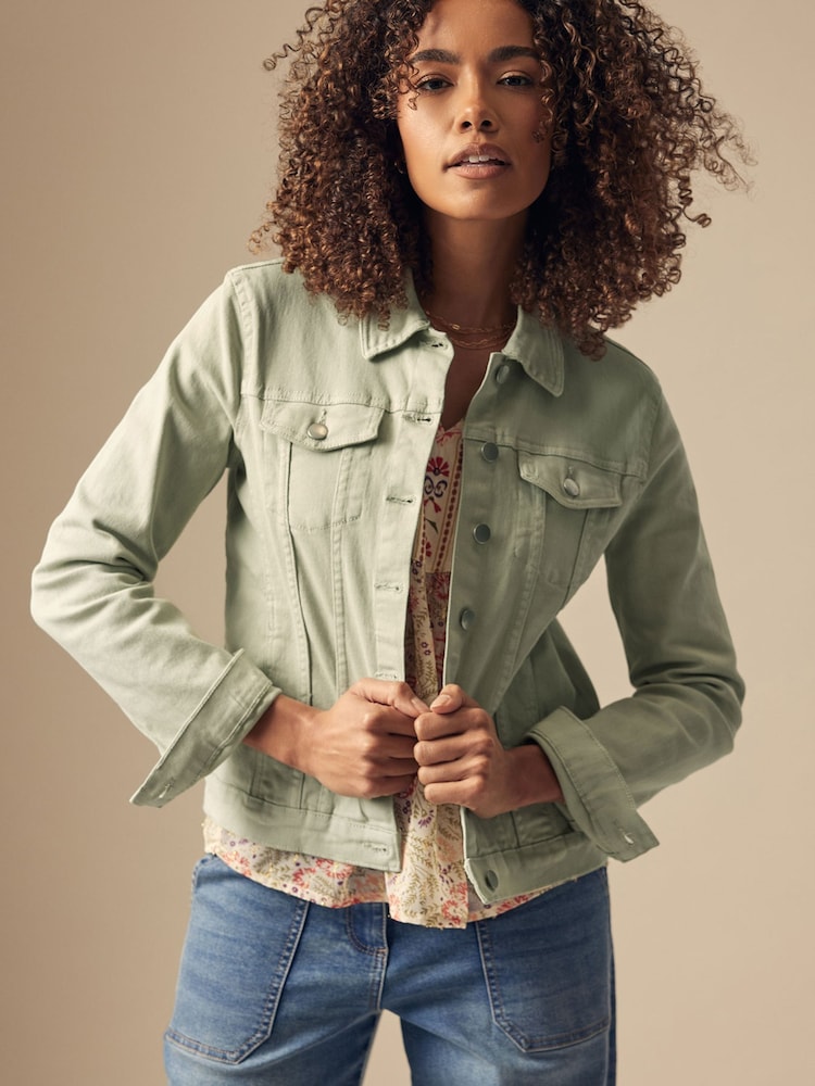 M&Co Green Denim Jacket - Image 1 of 5