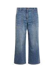 M&Co Blue Petite Carpenter Wide Leg Jeans - Image 5 of 5