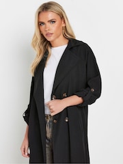 Черный - PixieGirl Petite Duster Trench Coat - Image 2 of 5