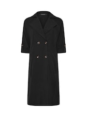 Черный - PixieGirl Petite Duster Trench Coat - Image 5 of 5