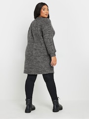 Yours Curve Grey Soft Touch Jumper Dress - Image 3 of 5